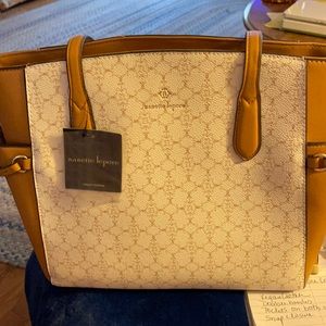 Nanette Lepore Vegan Leather Logo Tote